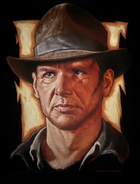 Image 1 of Indiana Jones original painting 16"x20"