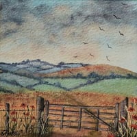 Image 2 of Poppy Gate 3527 - Open Edition Print - Miniature