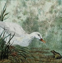 Image 2 of Duck and Frog 3544 - Open Edition Print - Miniature.