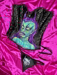 Image 2 of Demon Corset and Thong Set