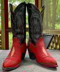 Image 3 of Scarlet Red Stingray Western Cowboy Boots