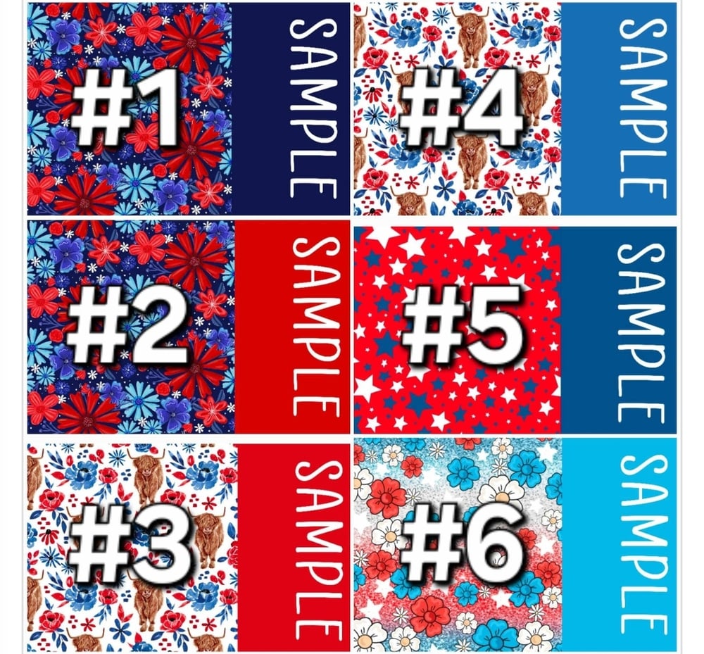 Image of 4th Of July Name Bows
