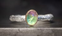 Image 1 of Recycled silver and 9ct ring with bi coloured tourmaline - no.5