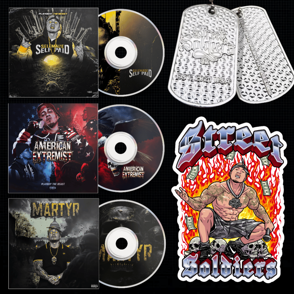Image of "Reloaded" VIP BUNDLE! 3 CD's, Dog tags, and stickers! (PRE ORDER)