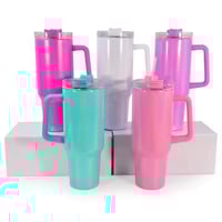 40oz double wall stainless steel glitter shimmer