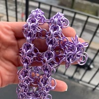 Image 5 of ULTRAVIOLET TEMPLE 𒌐 Multi-row Purple Choker ✧ Anodized Alluminium Edition ✧