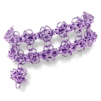 Image 4 of ULTRAVIOLET TEMPLE 𒌐 Multi-row Purple Choker ✧ Anodized Alluminium Edition ✧