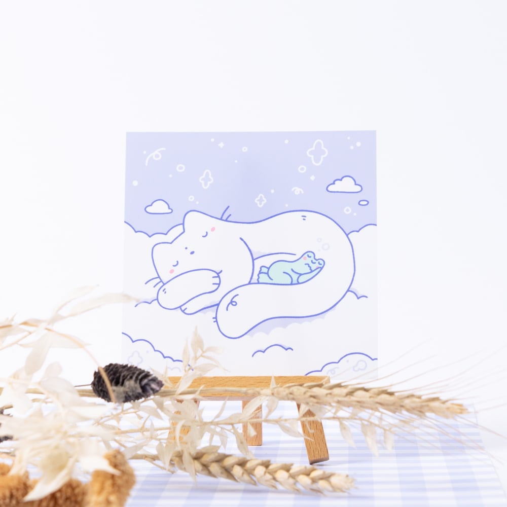 Image of Postcard Prints Freddy Cat and Bugs