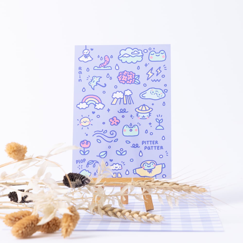 Image of Postcard Prints Rain Theme