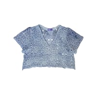 Image 2 of Holly Stalder Vintage Cotton Crochet Crop Shirt 