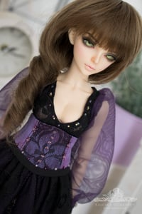 Image 4 of LIMITED - Black and purple lace gown with corset for MNF/PetiteMarionette girls