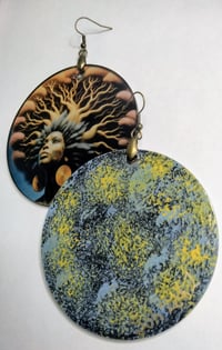Image 4 of Root of Life Tree Earrings | Afrocentric Handmade Statement Jewelry