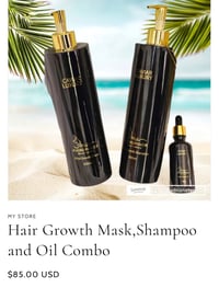 Calviar Luxury Brand Hair Growth Mask, Shampoo, and Oil Combo