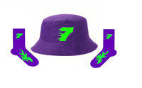 Purple bucket - free socks 