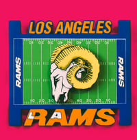 Image 1 of Los Angeles Rams Hand Crafted NFL 3D Wooden Team Logo 2
