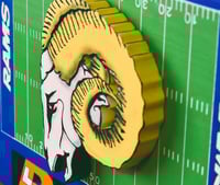 Image 7 of Los Angeles Rams Hand Crafted NFL 3D Wooden Team Logo 2