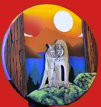 Image 4 of Cougar Diorama - Handmade 3D Wooden Wall Hanging Artwork