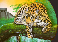 Image 5 of Jaguar Diorama - Handmade 3D Wooden Wall Hanging Artwork