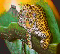 Image 6 of Jaguar Diorama - Handmade 3D Wooden Wall Hanging Artwork