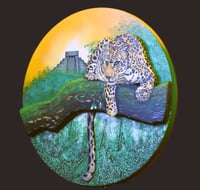 Image 8 of Jaguar Diorama - Handmade 3D Wooden Wall Hanging Artwork