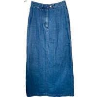 Image 2 of Women's Christopher & Banks Vintage Denim Maxi Skirt, 100% cotton, SZ 4
