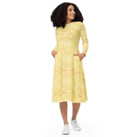 Image 5 of Sunny Hibiscus Long Sleeve Midi Dress