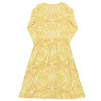 Image 8 of Sunny Hibiscus Long Sleeve Midi Dress