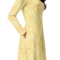Image 6 of Sunny Hibiscus Long Sleeve Midi Dress