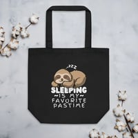 Sleeping Is My Favorite Pastime Sloth Eco Tote Bag