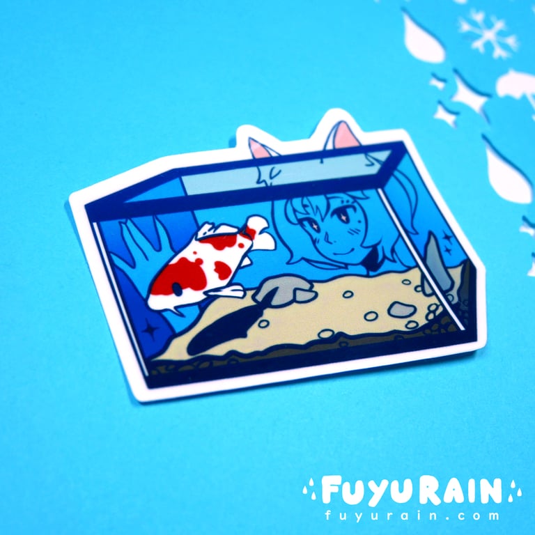 STICKER - Catgirl & Koi Image 2