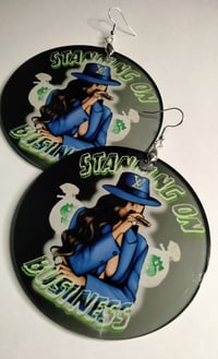 Image 2 of Standing on Business Acrylic Statement Earrings