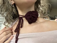 Rose neck tie