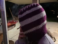 Image 2 of Purple & grey hood