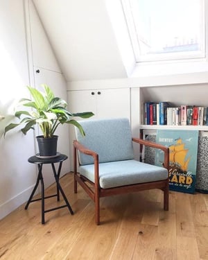 Image of Fauteuil BZ bleu denim
