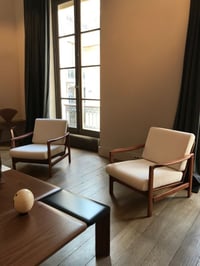 Image 8 of Fauteuil BZ bleu denim