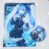 ∞ Hatsune Miku  - A5 Print & 75mm BIG Holo Badge