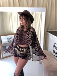 Image 8 of Animal Print Cape Top