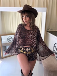 Image 9 of Animal Print Cape Top