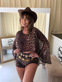Image 10 of Animal Print Cape Top