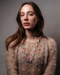 Image 1 of Highlighter Chain Necklace Lilac