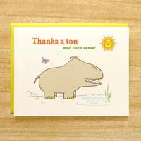 Image 1 of Hippo Thank You Card