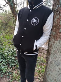 Image 2 of RAPTOR ASSAILLANT // Veste teddy noir & blanc