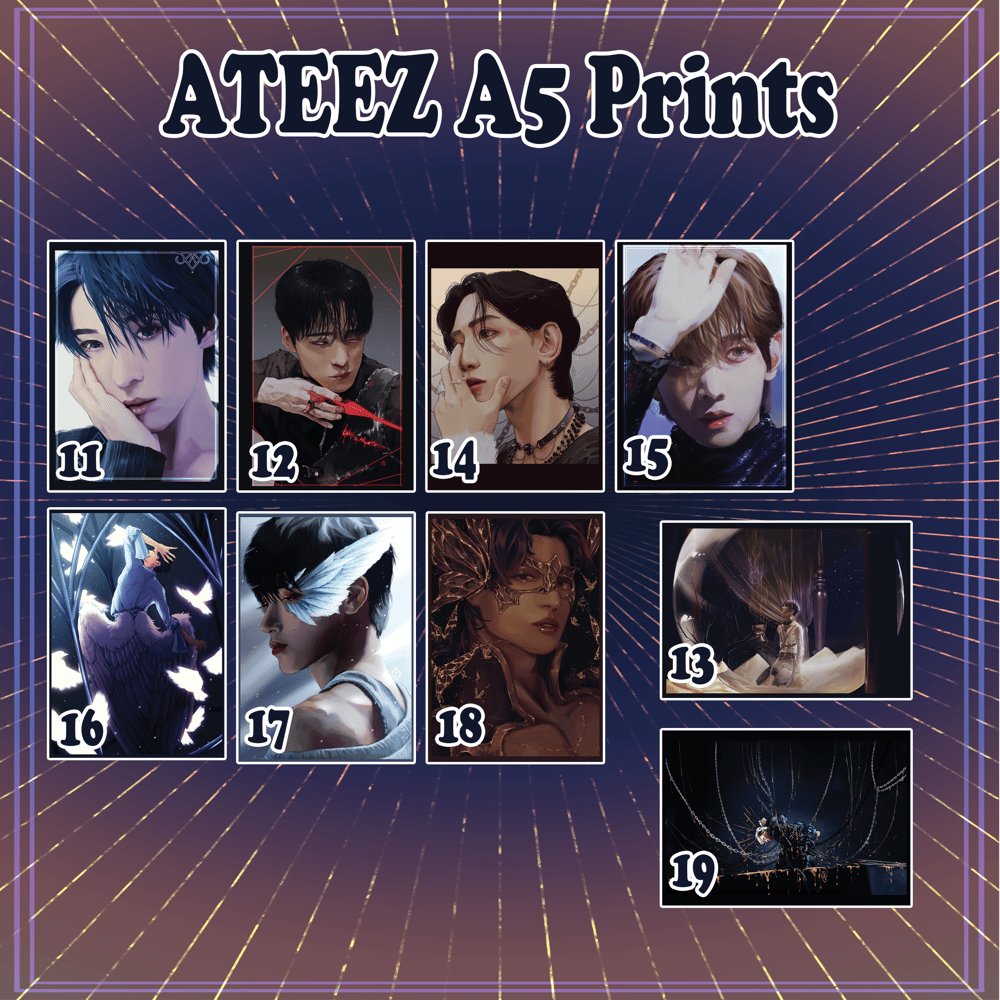 Image of ATEEZ A5 Prints