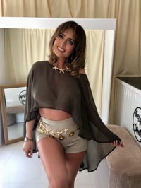 Image 3 of Khaki Green Cape Top