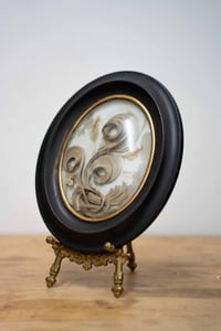 Image 1 of Victorian Era Momento Mori Mourning Hair Art Picture Frame