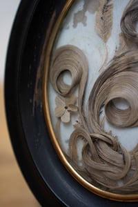Image 3 of Victorian Era Momento Mori Mourning Hair Art Picture Frame