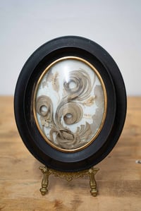 Image 6 of Victorian Era Momento Mori Mourning Hair Art Picture Frame