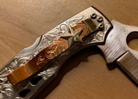 Image 3 of Windy Ridge Designs Custom Spyderco Byrd Knife. Sterling and Nickel Silver scales