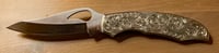 Image 4 of Windy Ridge Designs Custom Spyderco Byrd Knife. Sterling and Nickel Silver scales