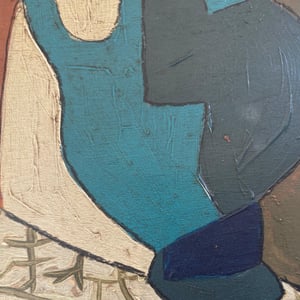 Image of Contemporary Painting, 'Blue Jug and Fruit,' Marc Taylor.